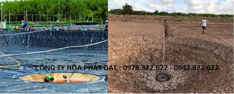 chuyên thi công lót bạt ao hồ nuôi tôm cá HDPE, lót màng chống thấm nước