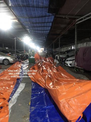Báo giá bạt nhựa xanh cam, sọc giá rẻ tại TP TUY HOÀ TỈNH PHÚ YÊN che công trình, hàng hóa